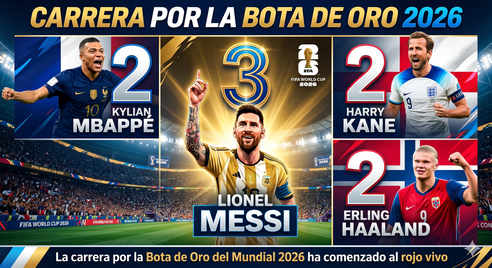 ¡Lluvia de goles en el Mundial 2026! El nuevo formato rompe récords con Messi como único rey