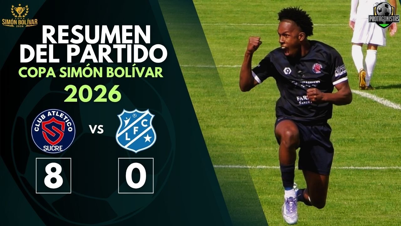 Atlético Sucre debuta con una histórica paliza de 8-0 sobre Libertad FC liderada por un póker de Lasprilla